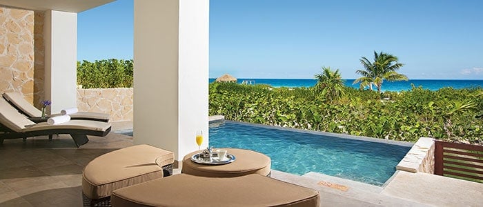 Secrets Playa Mujeres Preferred Club Master Suite Ocean Front Private Pool  | Honeymoons Inc