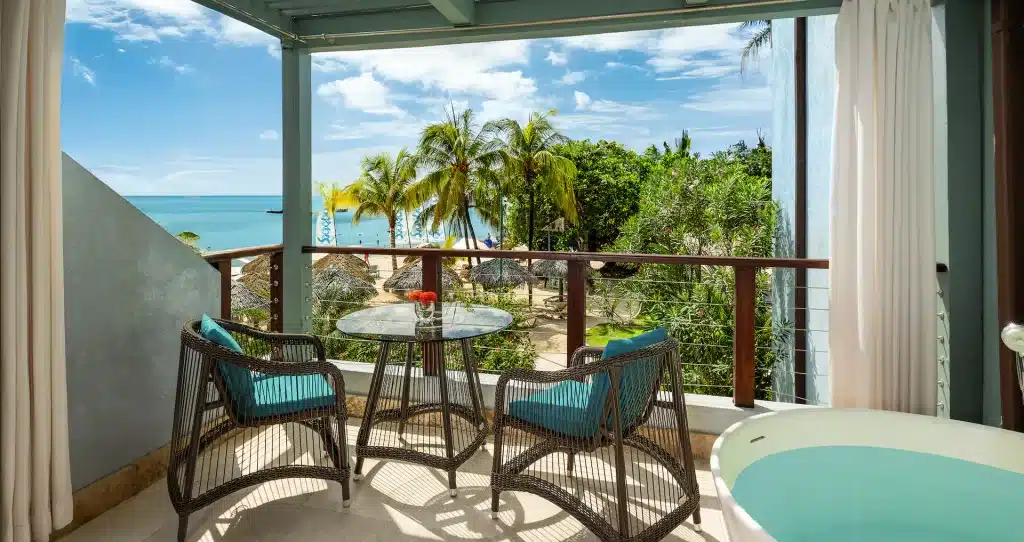 sandals negril longshore beachfront two story one bedroom butler villa suite w/ tranquility soaking tub